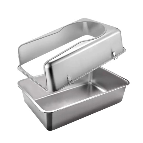 Easy Cleaning Enclosed Cat Litter Box Stainless Steel Non Sticky Easy Cleaning Enclosed Cat Litter Box Stainless Steel Non Sticky