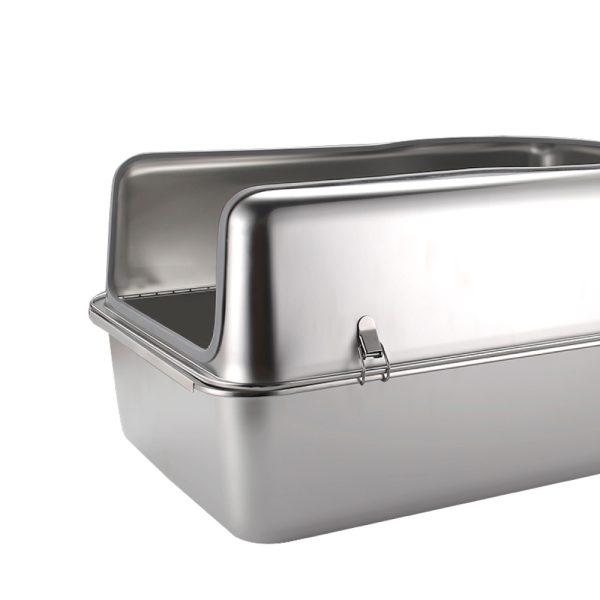 Easy Cleaning Enclosed Cat Litter Box Stainless Steel Non Sticky Easy Cleaning Enclosed Cat Litter Box Stainless Steel Non Sticky