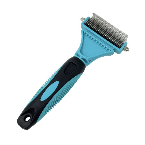 Pet Grooming Tool Dog Brush Double Sided Deshedding Tool Undercoat Rake 19 X 9cm Pet Grooming Tool Dog Brush Double Sided Deshedding Tool Undercoat Rake 19 X 9cm