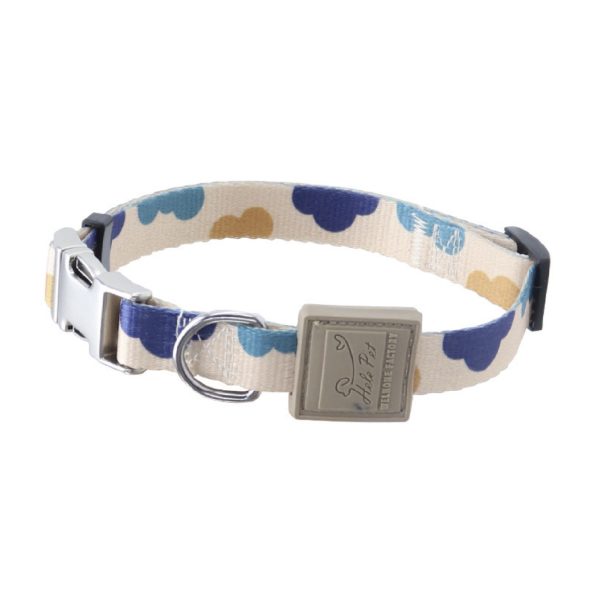 Nylon Pet Collar With Metal Buckle Durable Adjustable Ideal For All Pets