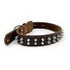 Genuine Leather Pet Collar with Studded Design Stylish Durable and Comfortable