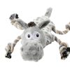 Interactive Donkey Plush Dog Toy Squeaky Tug Of War Chew Toy For Puppies Dogs