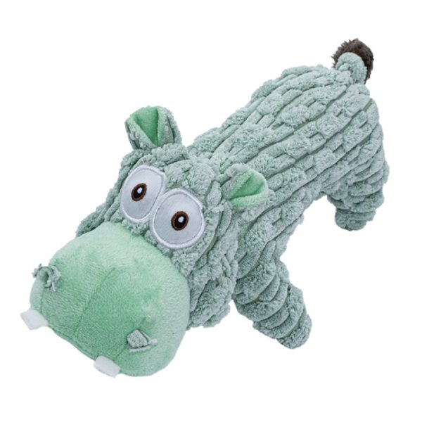 Green Hippo Plush Squeaky Dog Toy Soft Chew Tug Play Toy For Small To Large Dogs Green Hippo Plush Squeaky Dog Toy Soft Chew Tug Play Toy For Small To Large Dogs