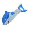 Interactive Shark Plush Dog Toy Squeaky Durable Chew Toy For Large Small Dogs