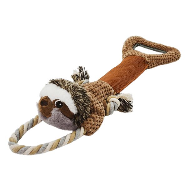 Dog Plush Toy Indestructible Squeaky Tug With Cotton Crinkle Paper Dog Plush Toy Indestructible Squeaky Tug With Cotton Crinkle Paper