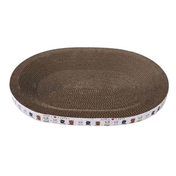 Cat Scratcher Pad Oval Bed Corrugated Cardboard Lounge Furniture Protector Cat Scratcher Pad Oval Bed Corrugated Cardboard Lounge Furniture Protector