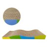 Durable Cardboard Cat Scratcher Play Mat Rainbow Texture Upright Shell Design Durable Cardboard Cat Scratcher Play Mat Rainbow Texture Upright Shell Design