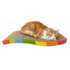 Durable Cardboard Cat Scratcher Play Mat Rainbow Texture Upright Shell Design Durable Cardboard Cat Scratcher Play Mat Rainbow Texture Upright Shell Design