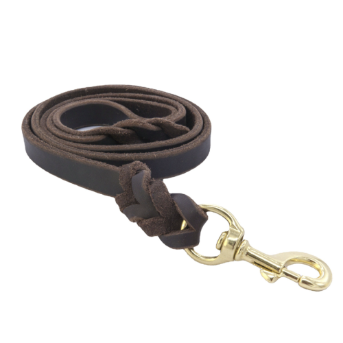 Pet Genuine Leather Dog Leash Braided Military Grade Heavy Leash Training Walking Pet Genuine Leather Dog Leash Braided Military Grade Heavy Leash Training Walking