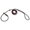 Lightweight Adjustable Durable Pet Genuine Leather Slip Lead For Small Medium Dogs