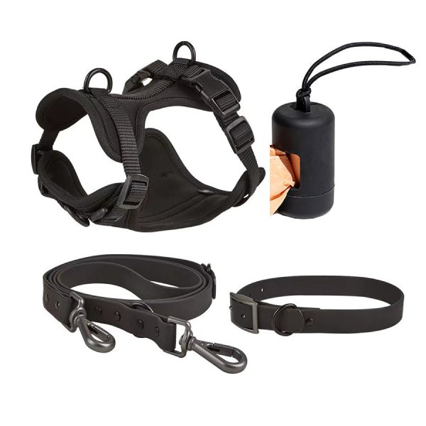 Durable PVC Pet Set Leash And Collar Adjustable Waterproof Set For Small Medium Large Dogs