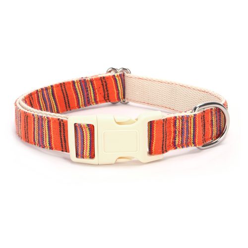 Soft Cotton Pet Collar With Durable Plastic Buckle Comfortable Adjustable Safe Soft Cotton Pet Collar With Durable Plastic Buckle Comfortable Adjustable Safe