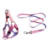 Nylon Pet Dog Chest Harness Leash Set Colorful Adjustable Comfortable