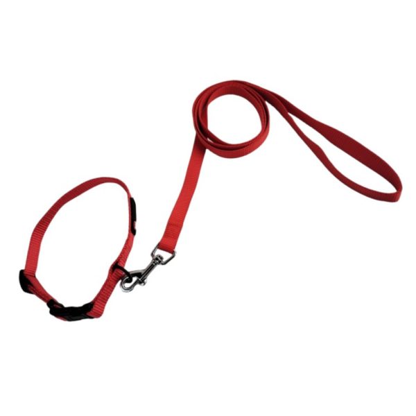 Pet Nylon Collar Leash Set Durable Adjustable Lightweight For Small Medium Dogs Pet Nylon Collar Leash Set Durable Adjustable Lightweight For Small Medium Dogs