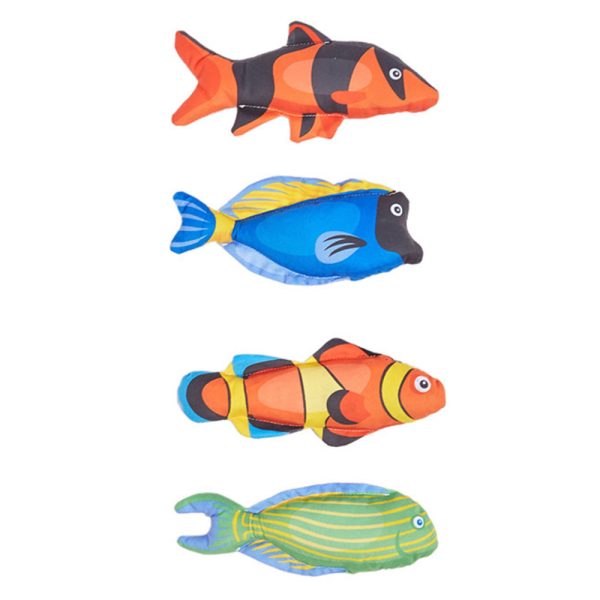 Deep Sea Fish Series Cat Toy PP Cotton With Bell Catnip Durable Chewable For Teething