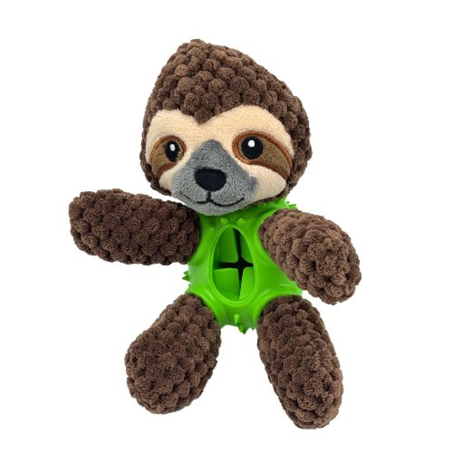 Dog Plush Toy Stuffed Soft Puppy Chew Toy With Treat Dispenser Squeaky Interactive Dog Toy
