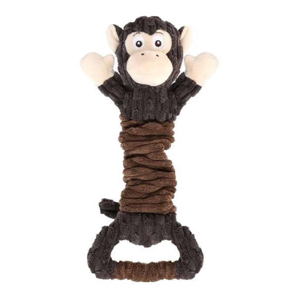 Dog Squeaky Plush Toy Gorilla Shaped For Aggressive Chewers Interactive Toy With Crinkle Paper Dog Squeaky Plush Toy Gorilla Shaped For Aggressive Chewers Interactive Toy With Crinkle Paper