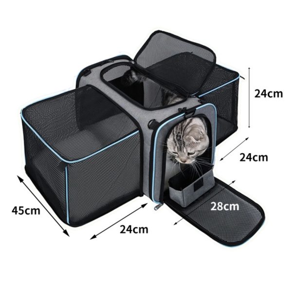Cat Carrier Bag Airline Approved Soft Side Pet Travel Expandable Foldable Dog Carrier