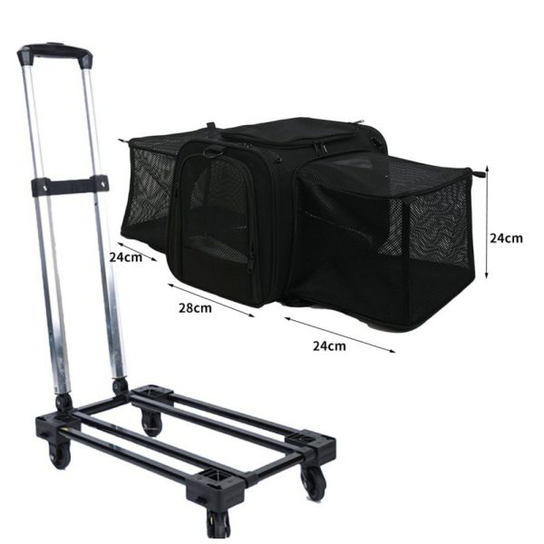 Cat Carrier Bag Airline Approved Soft Side Pet Travel Expandable Foldable Dog Carrier
